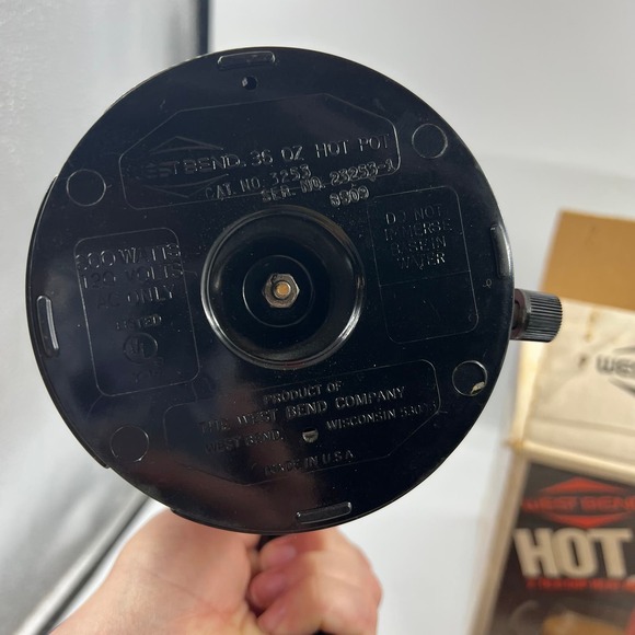 West Bend Vintage Hot Pot 36 Oz  2-6 Cup Plug In NOS New Old Stock TESTED 3253 - Picture 4 of 13